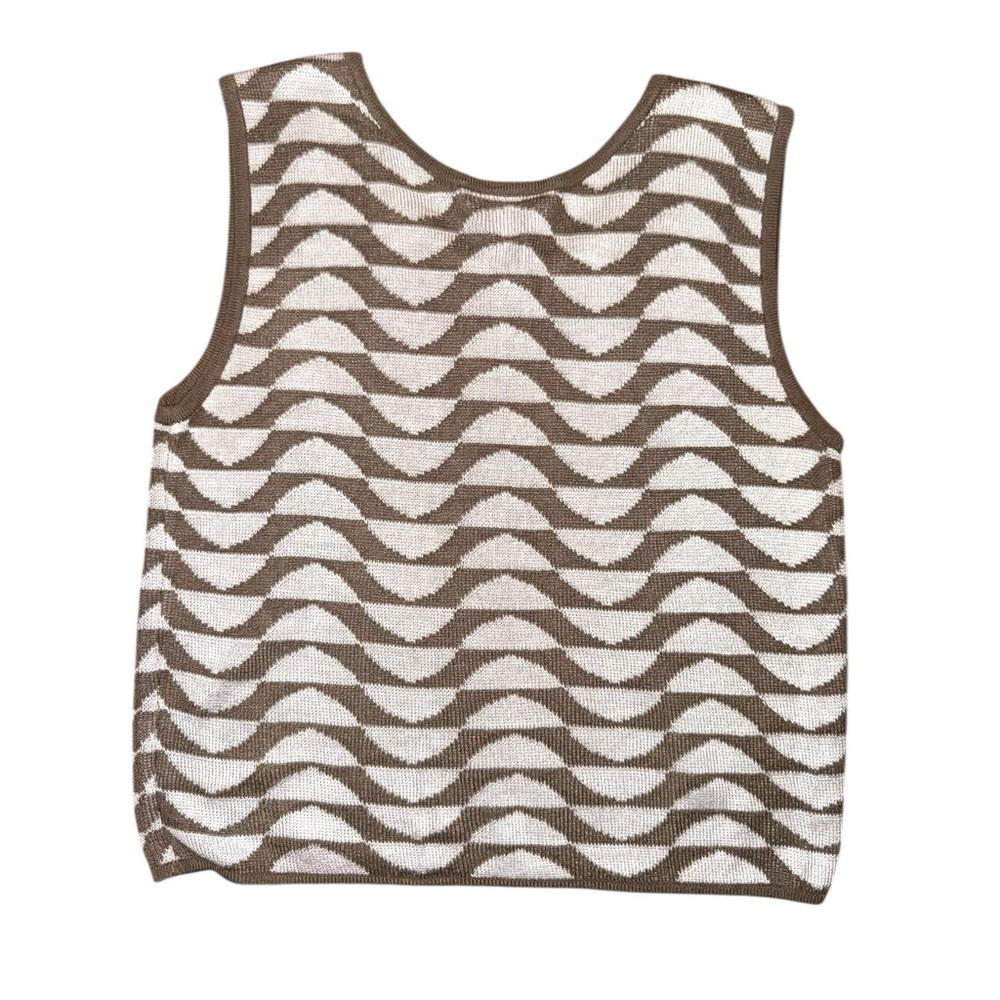 EMPORIO ARMANI Vintage Sleeveless Knit Sweater / Vest Size 8 - Picture 2 of 13